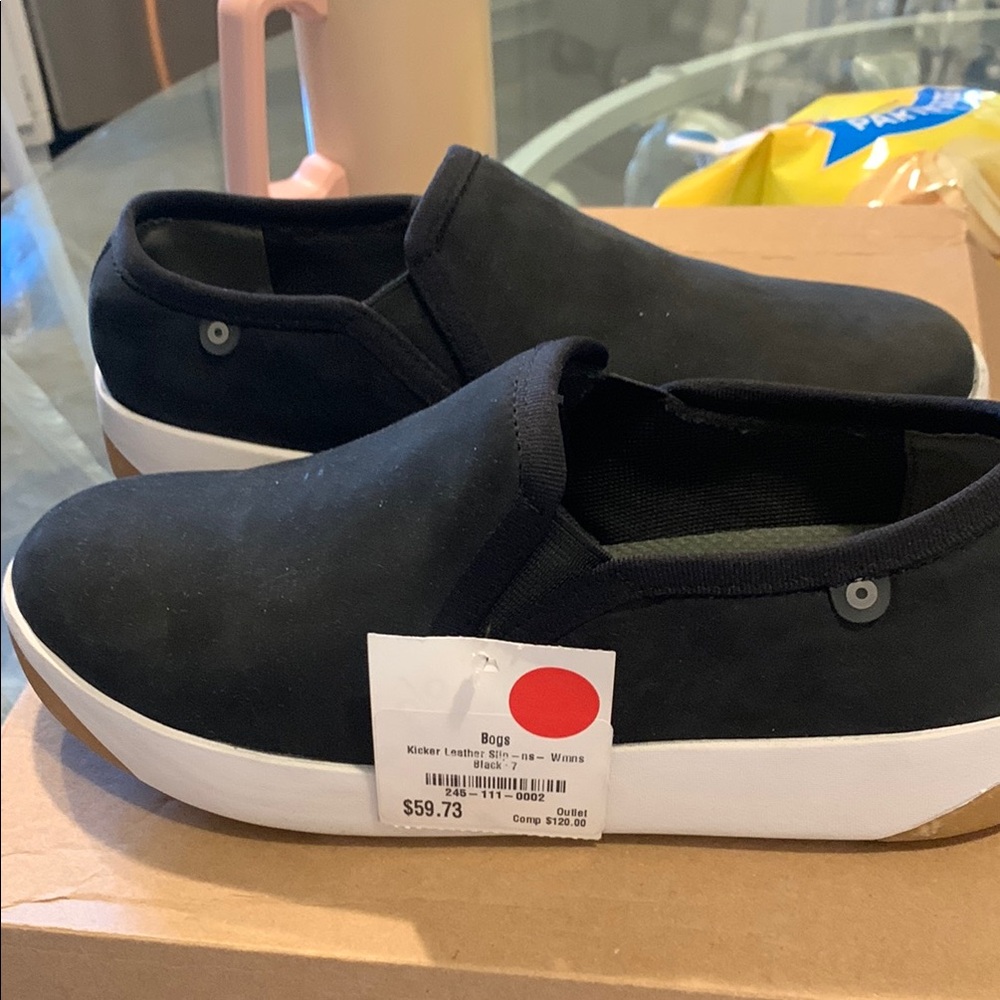 Kickers Black Loafers with Slip-On Design and Rubber Sole